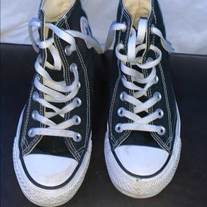 Black high top converse